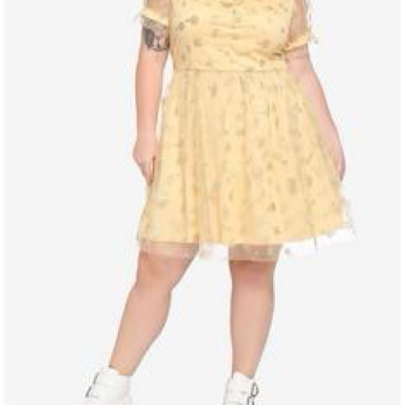 DISNEY HER UNIVERSE BEAUTY THE BEAST COLLECTION HOT TOPIC DRESS Belle Plus Sz 5 - Picture 10 of 12